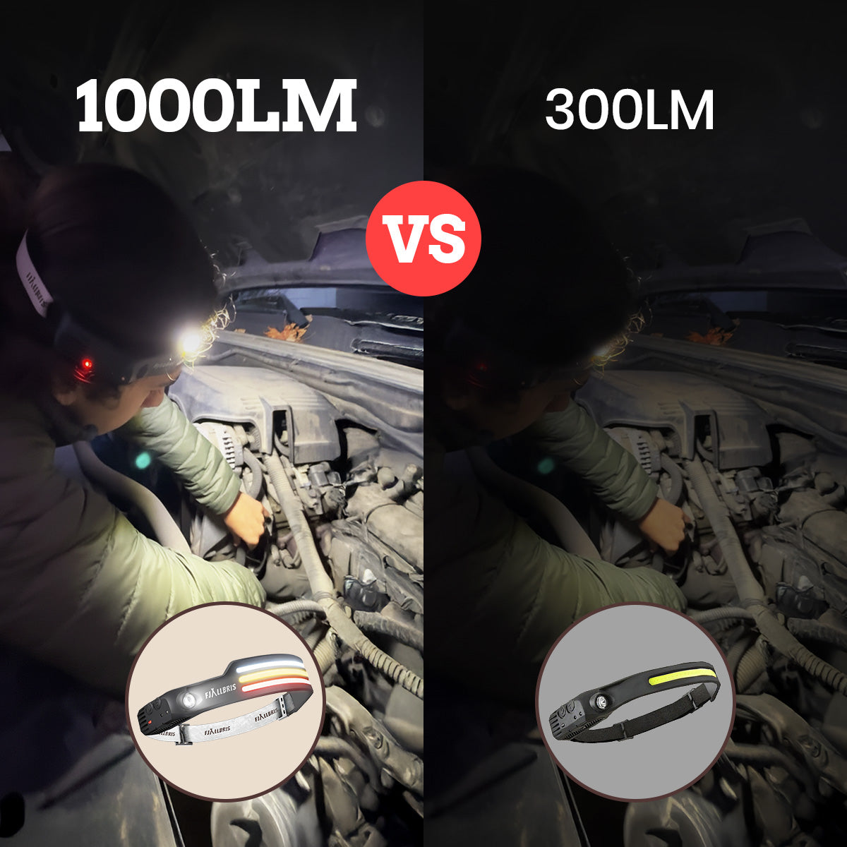 Fjällbris PRO 2.0 – 1000lm LED 230° Otsalamppu
