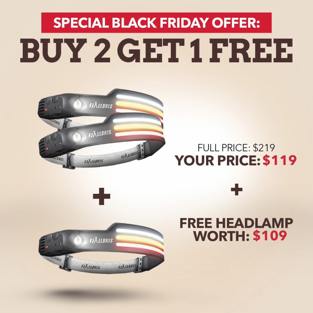 Fjällbris PRO 2.0 – 1000lm LED 230° Otsalamppu